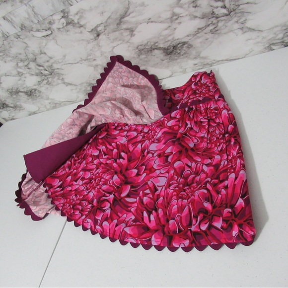 Kika Vargas x Target Mum Floral Scallop Edge Faux Wrap Skirt Size 4 - Picture 6 of 15